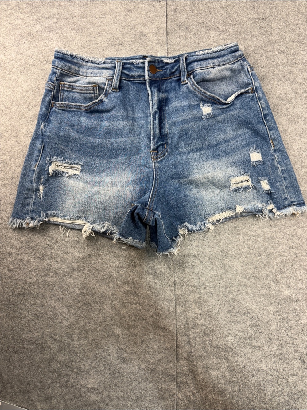 Distressed Denim Shorts Altar’d State L Raw Hem Cutoffs